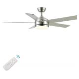 $140 YUHAO 52\" Dark Wood Ceiling Fan, Remote