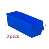 8 PK Lewis Bins Nesting Shelf Bins