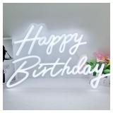 Happy Birthday Neon Sign, 23 x 14 inch