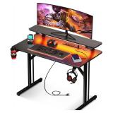 $130 MOTPK Small Gaming Desk, 31 Inch, LED & Power