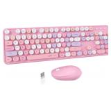 UBOTIE Colorful Wireless Keyboard Mouse Combo