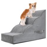 PAWSCRAT Dog Stairs, 19.6 inch High, Gray