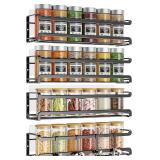 Spice Rack Wall Mounted 4 Pack Space Saver