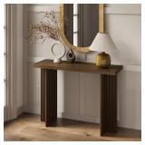 $219 Fluted Console Table - Rectangle Top (Walnut)