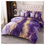 PERFEMET 6 Pcs Bed-in-A-Bag, Full, Purple