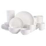 Gibson Home Zen Dinnerware Set, 30pcs, White