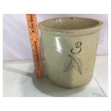 3 Gallon Rec Wing Crock W/Birch Leaves