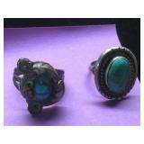 Turquoise looking Silver? Looking Rings