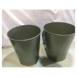 2 Metal Trash Cans, 18ï¿½T x 16ï¿½ Round