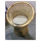 Wicker Peacock Chair, 34ï¿½T x 30ï¿½W