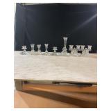 Glass candle holders