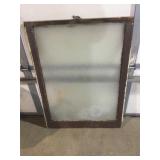 Frosted Glass Window Pane, 40 1/2" x 30"