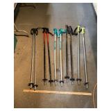 Assorted ski poles