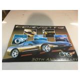 Corvette 50th Anniversary Tin. 16ï¿½ x 12ï¿½