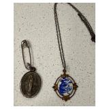 Miraculous Mary Medal & Rose Cameo