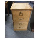 Wooden File Cabinet W/Key, 28ï¿½T x 16ï¿½W x 17ï¿½D