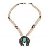 Navajo Heishi Turquoise Sterling Necklace