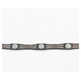 Navajo Sterling Concho Leather Belt