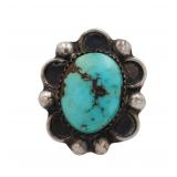 Teresa Archibeque Turquoise Sterling Ring Sz. 6.25