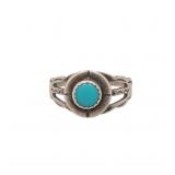 Navajo Turquoise Sterling Ring Sz. 2.5