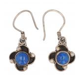 Lapis Sterling Dangle Earrings