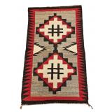 Navajo Handmade Ganado Wool Rug, 55x33"