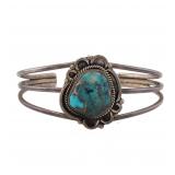 Navajo Turquoise Sterling Cuff Bracelet