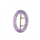 L&Co. Purple Guilloche Enamel Sterling Buckle