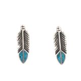 Sun West Silver Turquoise Sterling Earrings