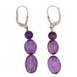 Amethyst Sterling Dangle Earrings