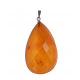 Huge Cushion Cut Amber Pendant