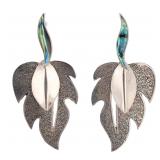 Abalone Sterling Feather Earrings