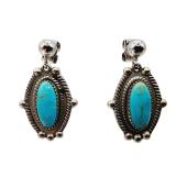 Pacific Jewelry Co. Sterling Turquoise Earrings