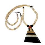 Santo Domingo Heishi Multistone Inlay Necklace