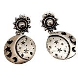 Raymond Coriz Kewa Sterling Celestial Earrings