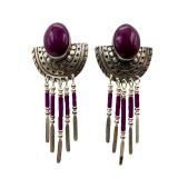 TK Emerson Sugilite Fringe Sterling Earrings