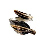 Harvey Mace Navajo Sterling Feather Wrap Ring