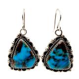 Navajo Turquoise Sterling Earrings 12.3g