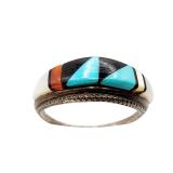 Robert And Bernice Leekya Zuni Inlay Ring