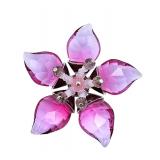 Swarovski Purple Crystal Flower Brooch