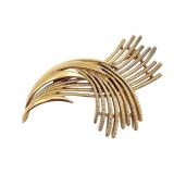 Crown Trifari Spike Leaf Brooch