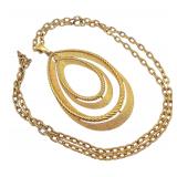 Crown Trifari Double Oval Necklace