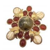 Ciner Art Glass Brooch