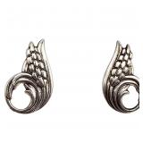 Sterling Wheat Earrings 4.5 G