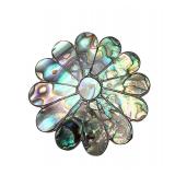 Mexico Abalone Sterling Brooch 6.4 G