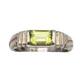 Peridot Sterling Cocktail Ring Sz 4.75 2.8 G