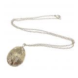 MMOA Peter Carl Sterling Faberge Egg Necklace