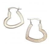 JMC Sterling Heart Hoop Earrings 3.1g