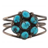 Bobby Johnson Navajo Turquoise Sterling Cuff