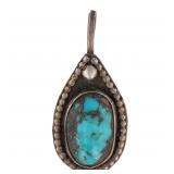 Navajo Turquoise Sterling Pendant